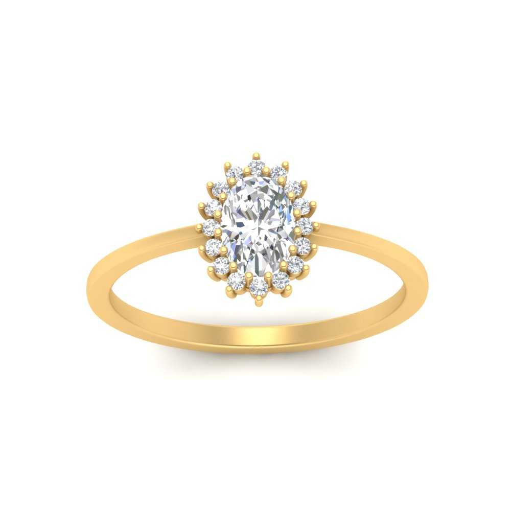 5.52 Ct. Luxury Oval Lab Diamond Floral Cluster Halo Ring 14K Gold