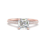 Load image into Gallery viewer, Lab diamond Under Halo Engagement Rings 14K Gold
