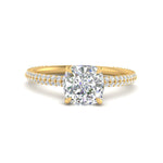 Load image into Gallery viewer, Lab diamond Under Halo Engagement Rings 14K Gold
