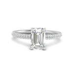 Load image into Gallery viewer, Lab diamond Under Halo Engagement Rings 14K Gold
