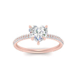 Load image into Gallery viewer, Lab diamond Under Halo Engagement Rings 14K Gold
