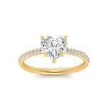 Load image into Gallery viewer, Lab diamond Under Halo Engagement Rings 14K Gold
