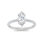 Load image into Gallery viewer, Lab diamond Under Halo Engagement Rings 14K Gold
