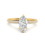 Load image into Gallery viewer, Lab diamond Under Halo Engagement Rings 14K Gold
