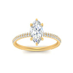 Load image into Gallery viewer, Lab diamond Under Halo Engagement Rings 14K Gold
