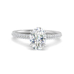 Load image into Gallery viewer, Lab diamond Under Halo Engagement Rings 14K Gold
