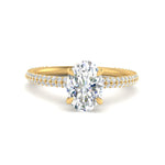 Load image into Gallery viewer, Lab diamond Under Halo Engagement Rings 14K Gold
