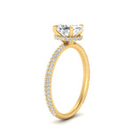 Load image into Gallery viewer, Lab diamond Under Halo Engagement Rings 14K Gold
