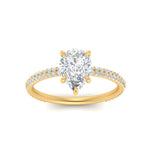 Load image into Gallery viewer, Lab diamond Under Halo Engagement Rings 14K Gold
