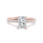 Load image into Gallery viewer, Lab diamond Under Halo Engagement Rings 14K Gold
