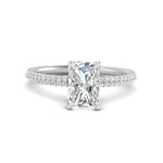 Load image into Gallery viewer, Lab diamond Under Halo Engagement Rings 14K Gold
