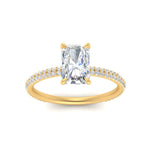 Load image into Gallery viewer, Lab diamond Under Halo Engagement Rings 14K Gold
