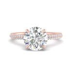 Load image into Gallery viewer, Lab diamond Under Halo Engagement Rings 14K Gold
