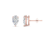 Load image into Gallery viewer, 1/2-5 Carat Pear Shaped Lab Created Diamond Stud Earring For Women 14K Gold
