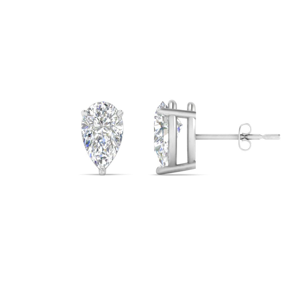 1/2-5 Carat Pear Shaped Lab Created Diamond Stud Earring For Women 14K Gold