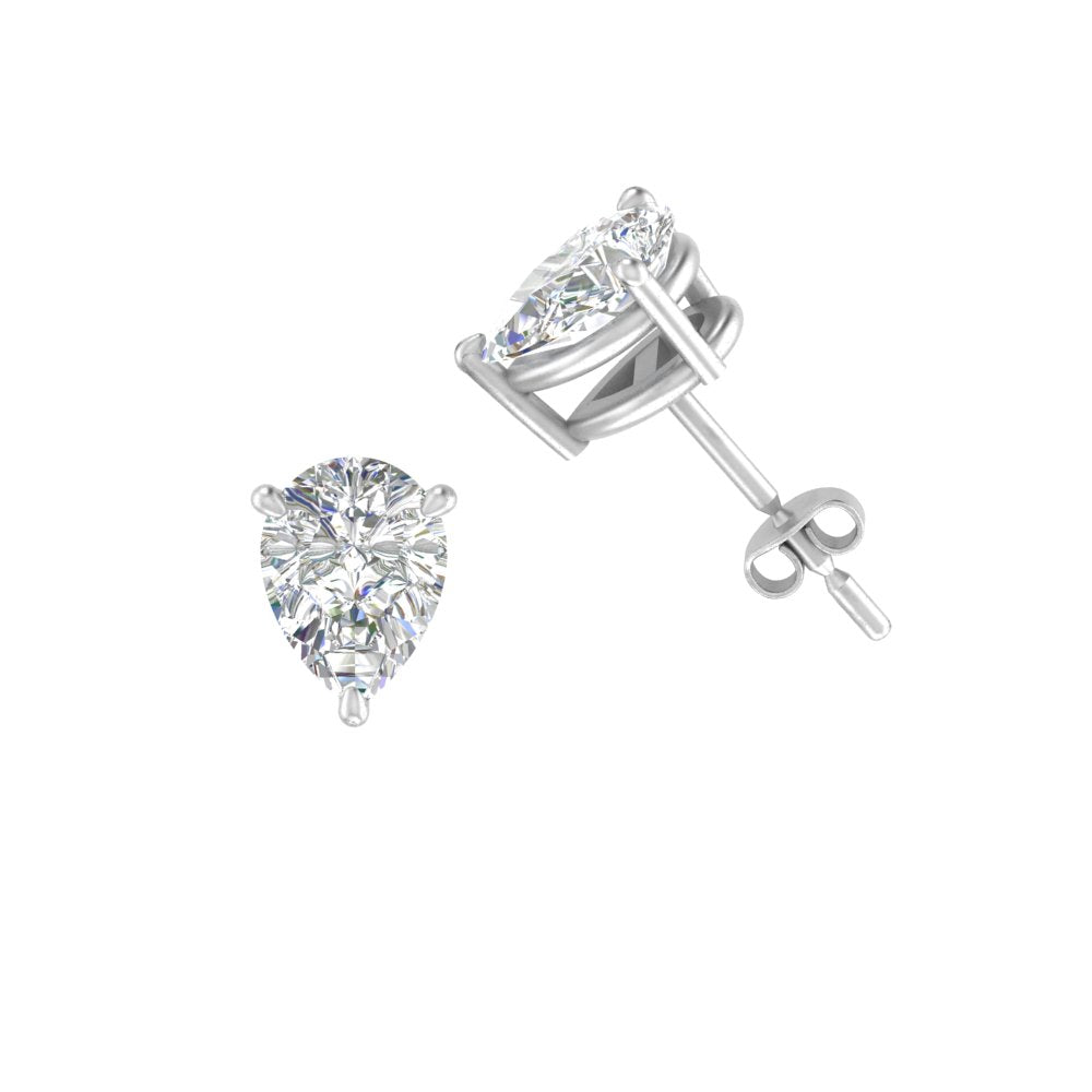 1/2-5 Carat Pear Shaped Lab Created Diamond Stud Earring For Women 14K Gold