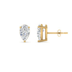 Load image into Gallery viewer, 1/2-5 Carat Pear Shaped Lab Created Diamond Stud Earring For Women 14K Gold
