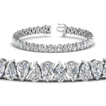 Load image into Gallery viewer, 7.50 To 20 Carat Pear Cut Lab Diamond Tennis Bracelet 14K Gold
