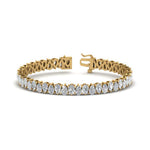 Load image into Gallery viewer, 7.50 To 20 Carat Pear Cut Lab Diamond Tennis Bracelet 14K Gold
