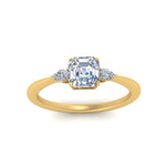 Load image into Gallery viewer, Lab diamond 3 Stone Tapered Engagement Rings 14K Gold
