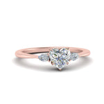 Load image into Gallery viewer, Lab diamond 3 Stone Tapered Engagement Rings 14K Gold
