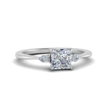 Load image into Gallery viewer, Lab diamond 3 Stone Engagement Rings 14K Gold
