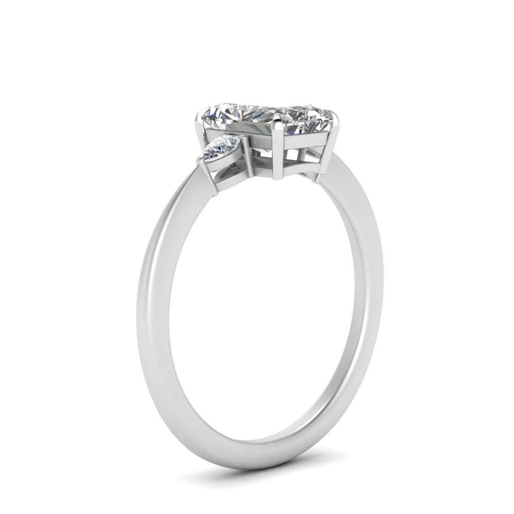 Lab diamond 3 Stone Engagement Rings 14K Gold