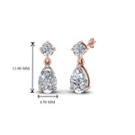 Load image into Gallery viewer, 1.20 Carat Lab Diamond Pear Drop Earring For Women 14K Gold
