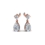 Load image into Gallery viewer, 1.20 Carat Lab Diamond Pear Drop Earring For Women 14K Gold
