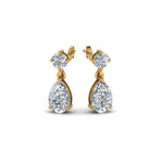 Load image into Gallery viewer, 1.20 Carat Lab Diamond Pear Drop Earring For Women 14K Gold
