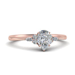 Load image into Gallery viewer, Lab diamond Petite Engagement Rings 14K Gold
