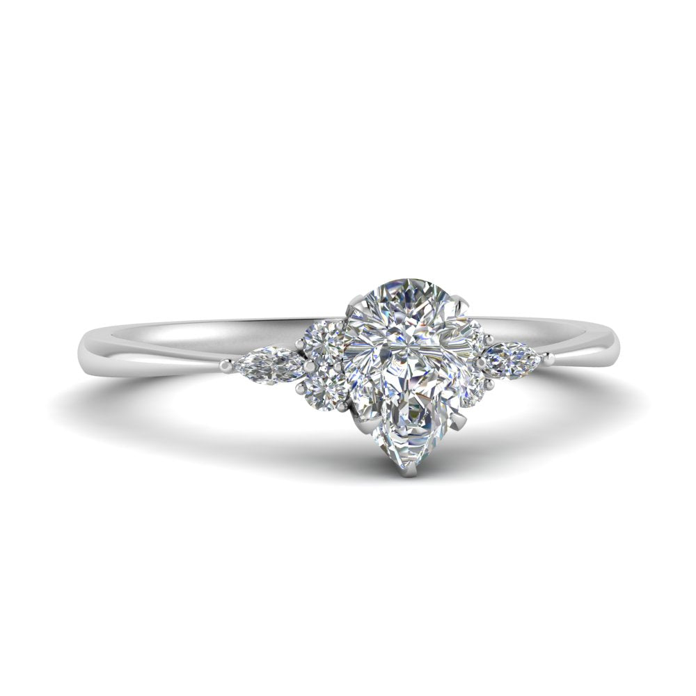 Lab diamond Petite Engagement Rings 14K Gold