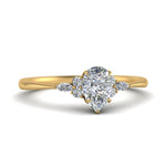 Load image into Gallery viewer, Lab diamond Petite Engagement Rings 14K Gold
