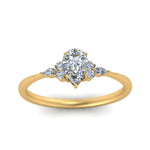 Load image into Gallery viewer, Lab diamond Petite Engagement Rings 14K Gold
