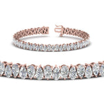 Load image into Gallery viewer, 7.50 To 20 Carat Pear Cut Lab Diamond Tennis Bracelet 14K Gold
