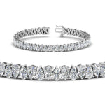 Load image into Gallery viewer, 7.50 To 20 Carat Pear Cut Lab Diamond Tennis Bracelet 14K Gold
