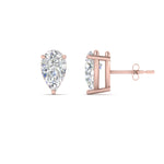 Load image into Gallery viewer, 1/2-5 Carat Pear Shaped Lab Created Diamond Stud Earring For Women 14K Gold
