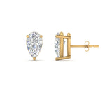 Load image into Gallery viewer, 1/2-5 Carat Pear Shaped Lab Created Diamond Stud Earring For Women 14K Gold
