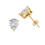 Load image into Gallery viewer, 1/2-5 Carat Pear Shaped Lab Created Diamond Stud Earring For Women 14K Gold
