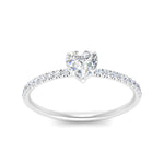 Load image into Gallery viewer, Petite Pave Engagement Ring Lab Grown 0.50 To 5 Carat IGI Certified 14K Gold
