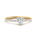 Load image into Gallery viewer, Petite Pave Engagement Ring Lab Grown 0.50 To 5 Carat IGI Certified 14K Gold
