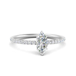 Load image into Gallery viewer, Petite Pave Engagement Ring Lab Grown 0.50 To 5 Carat IGI Certified 14K Gold
