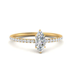 Load image into Gallery viewer, Petite Pave Engagement Ring Lab Grown 0.50 To 5 Carat IGI Certified 14K Gold
