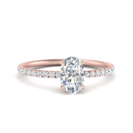 Load image into Gallery viewer, Petite Pave Engagement Ring Lab Grown 0.50 To 5 Carat IGI Certified 14K Gold
