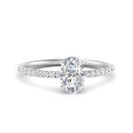 Load image into Gallery viewer, Petite Pave Engagement Ring Lab Grown 0.50 To 5 Carat IGI Certified 14K Gold
