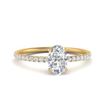 Load image into Gallery viewer, Petite Pave Engagement Ring Lab Grown 0.50 To 5 Carat IGI Certified 14K Gold
