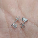 Load and play video in Gallery viewer, 1/2 To 5 Ctw Emerald Cut Basket Lab Diamond Stud Earring 14K Gold
