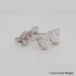 Load and play video in Gallery viewer, 1/2 To 4 Carat Heart Shaped Lab Created Diamond Stud Earring 14K Gold
