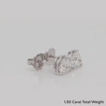 Load and play video in Gallery viewer, 1/2 To 4 Carat Heart Shaped Lab Created Diamond Stud Earring 14K Gold
