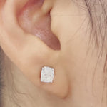 Load and play video in Gallery viewer, 0.50 To 5 Carat Cushion Cut Lab Created Diamond Stud Earring 14K Gold
